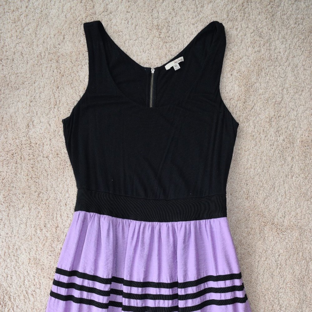 Black and Purple Stripes Dress